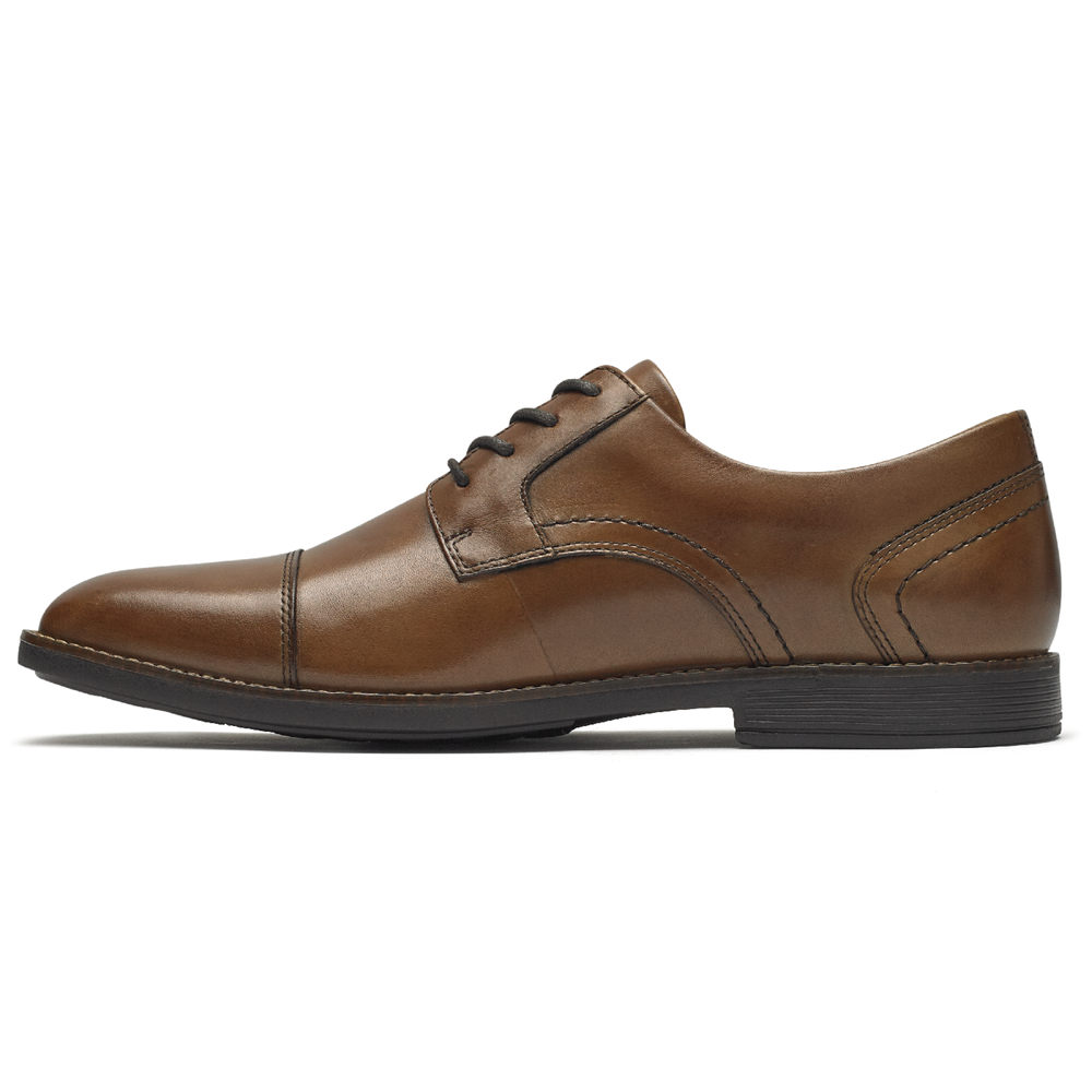 Oxfords Rockport Homem Marrom - Slayter Cap Toe Blucher - 09418ZFPB